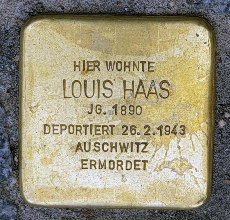 Stolperstein Louis Haas @ OTFW Berlin