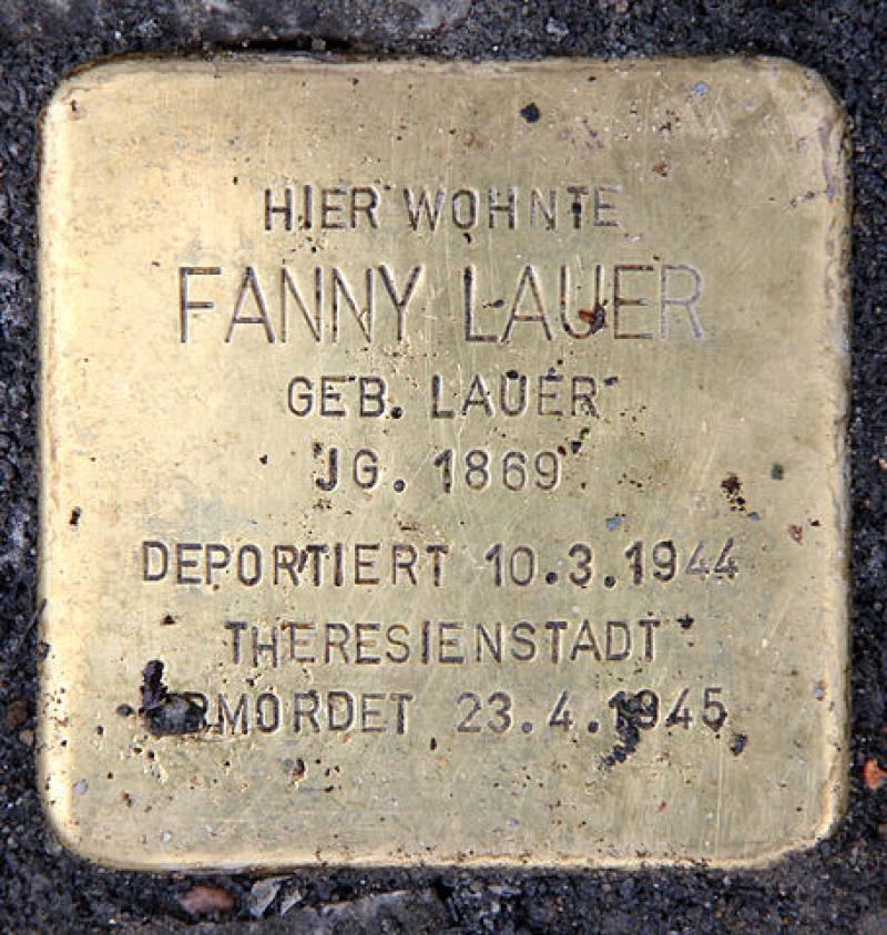 Stolperstein für Fanny Lauer © OTFW
