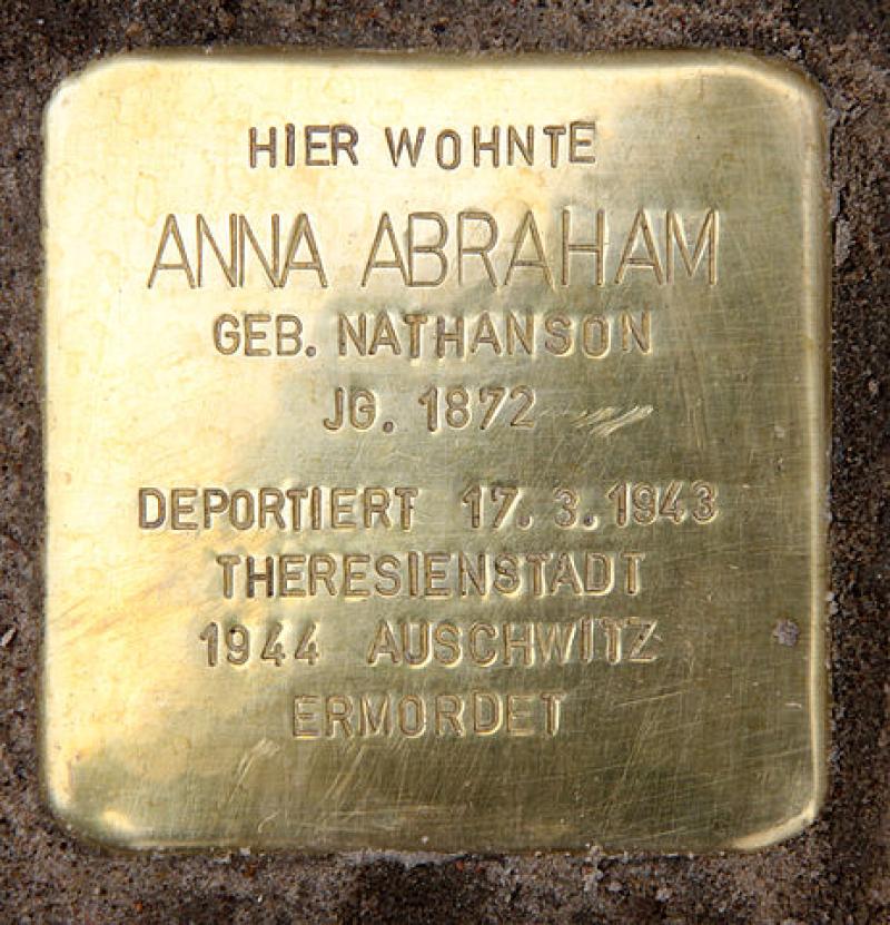Stolperstein für Anna Abraham