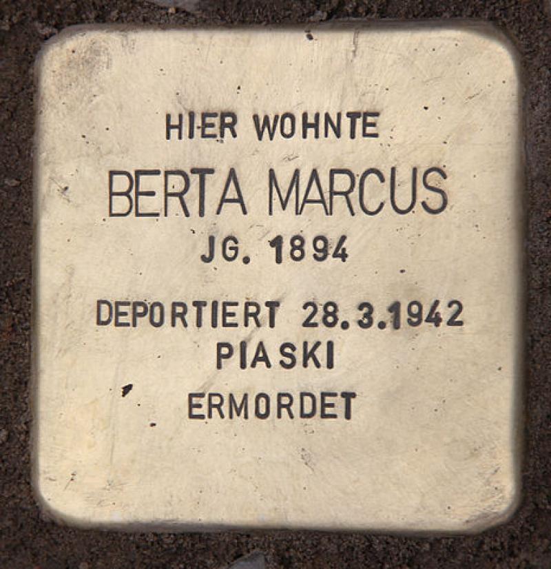 Stolperstein für Berta Marcus