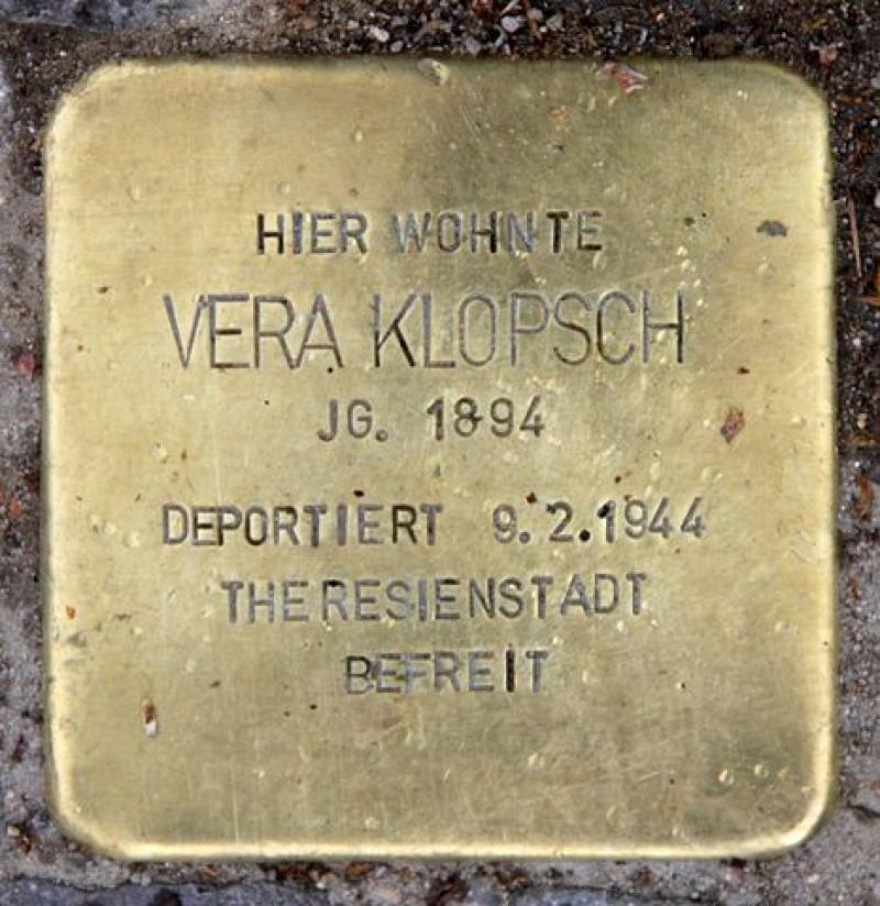 Stolperstein für Vera Klopsch