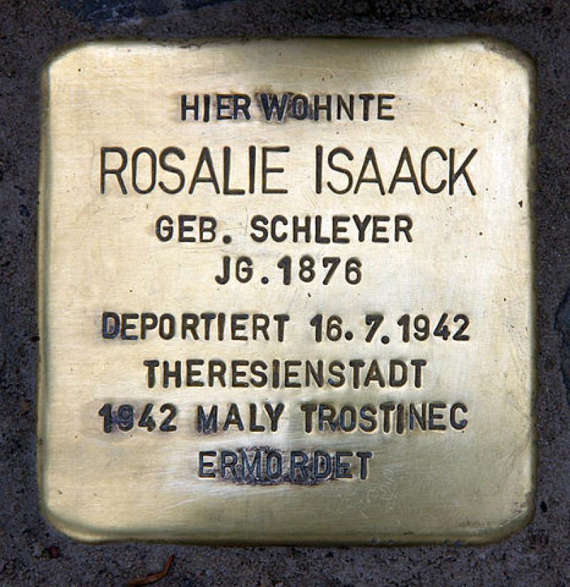 Stolperstein für Rosalie Isaack