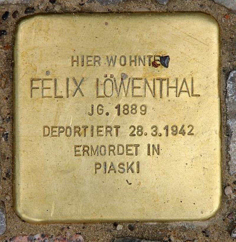 Stolperstein für Felix Loewenthal 