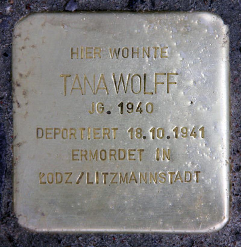 Stolperstein für Tana Erni Wolff
