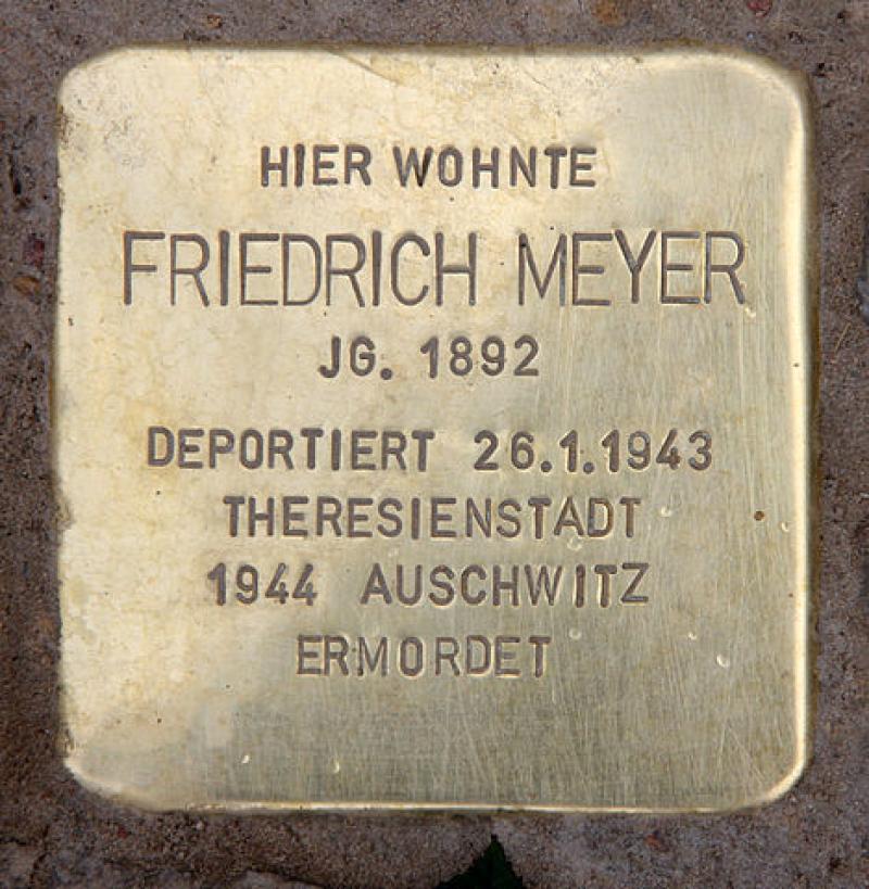 Stolperstein für Friedrich Meyer