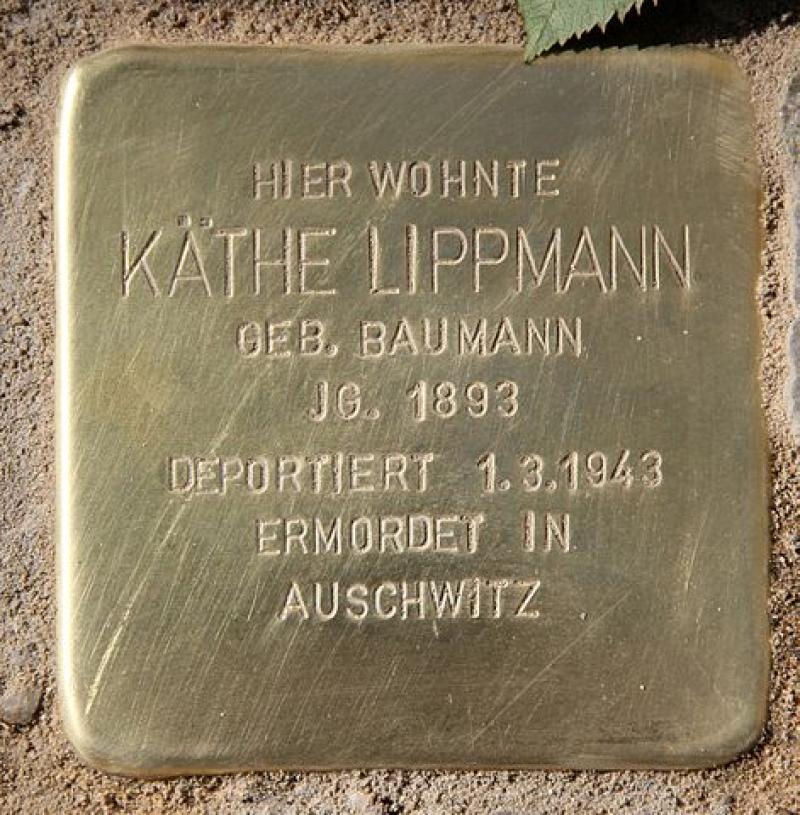 Stolperstein für Käthe Lippmann © OTFW