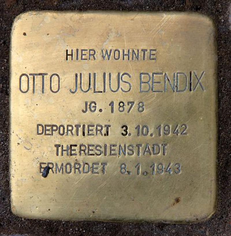 Stolperstein für Otto Julius Bendix