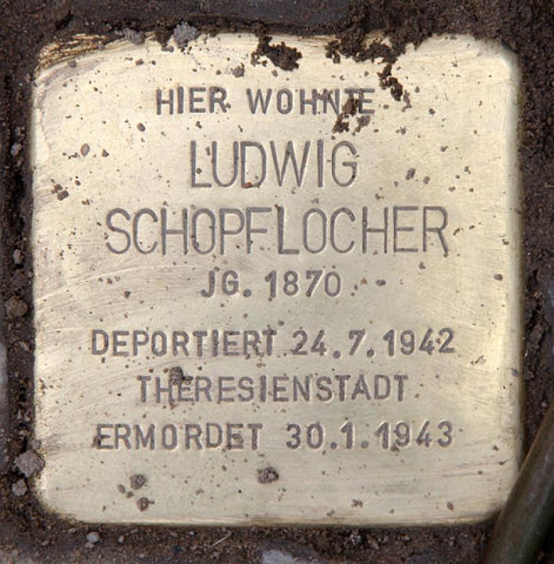 Stolperstein für Ludwig Schopflocher