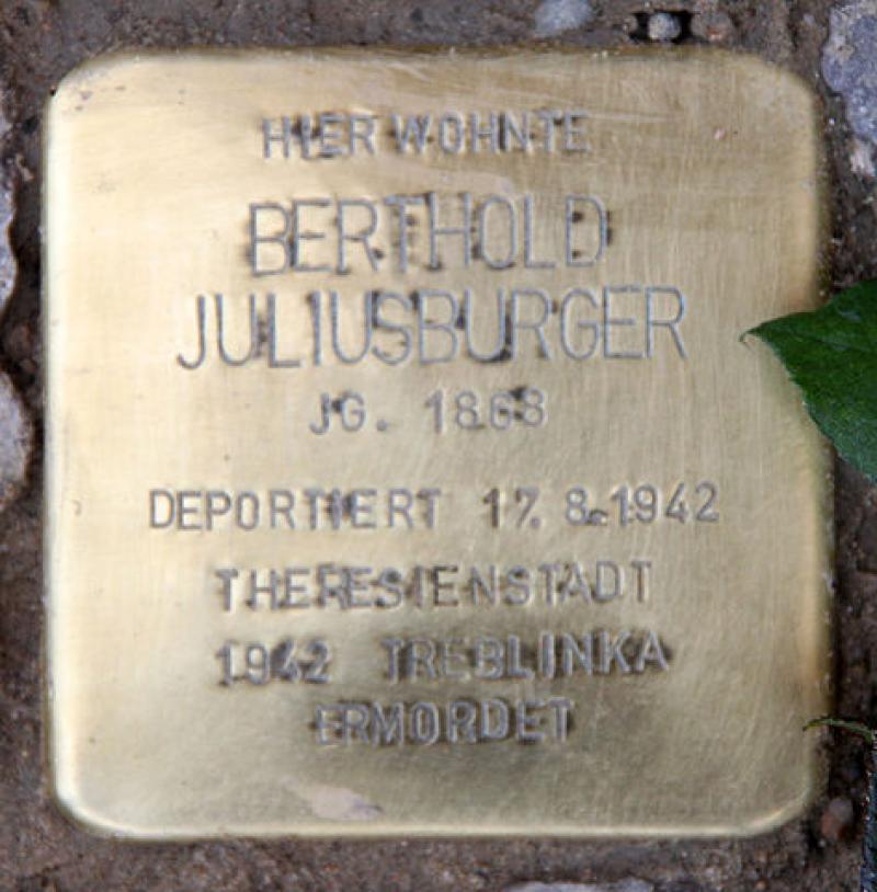 Stolperstein für Berthold Juliusburger