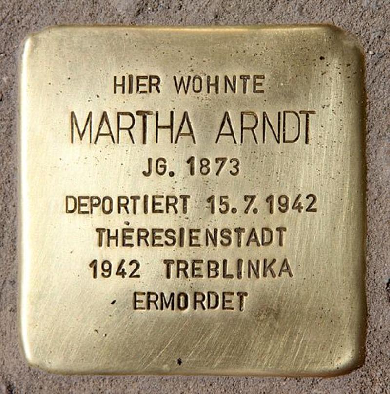 Stolperstein für Martha Arndt