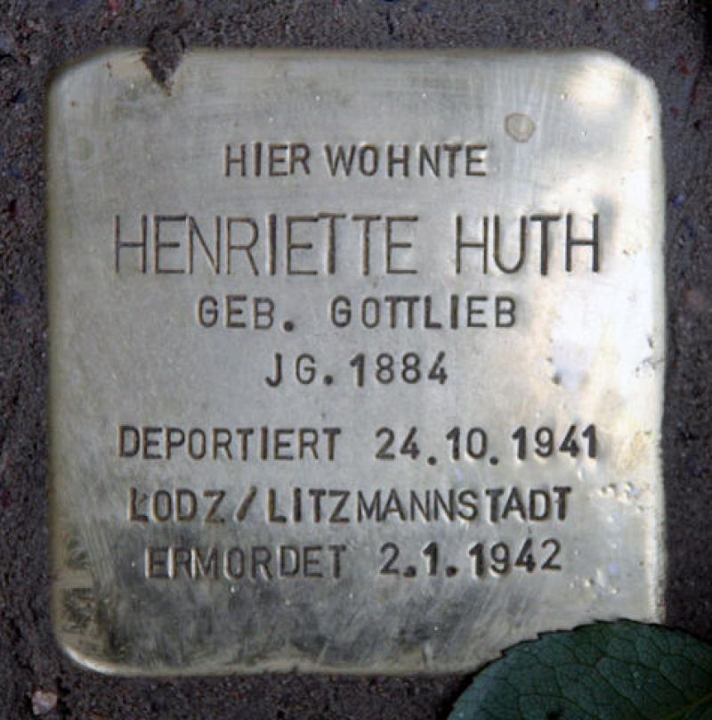 Stolperstein für Henriette Huth