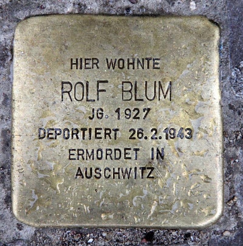 Stolperstein für Rolf Blum