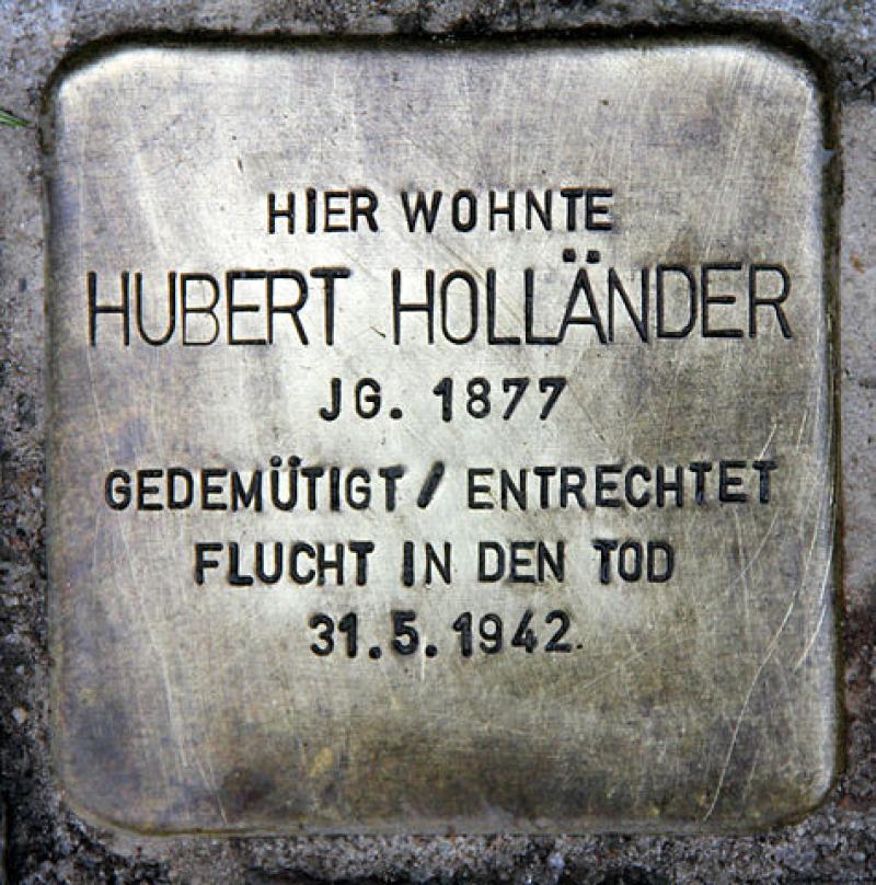 Stolperstein für Hubert Holländer