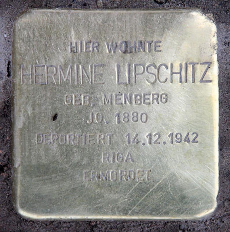 Stolperstein für Hermine Lipschitz
