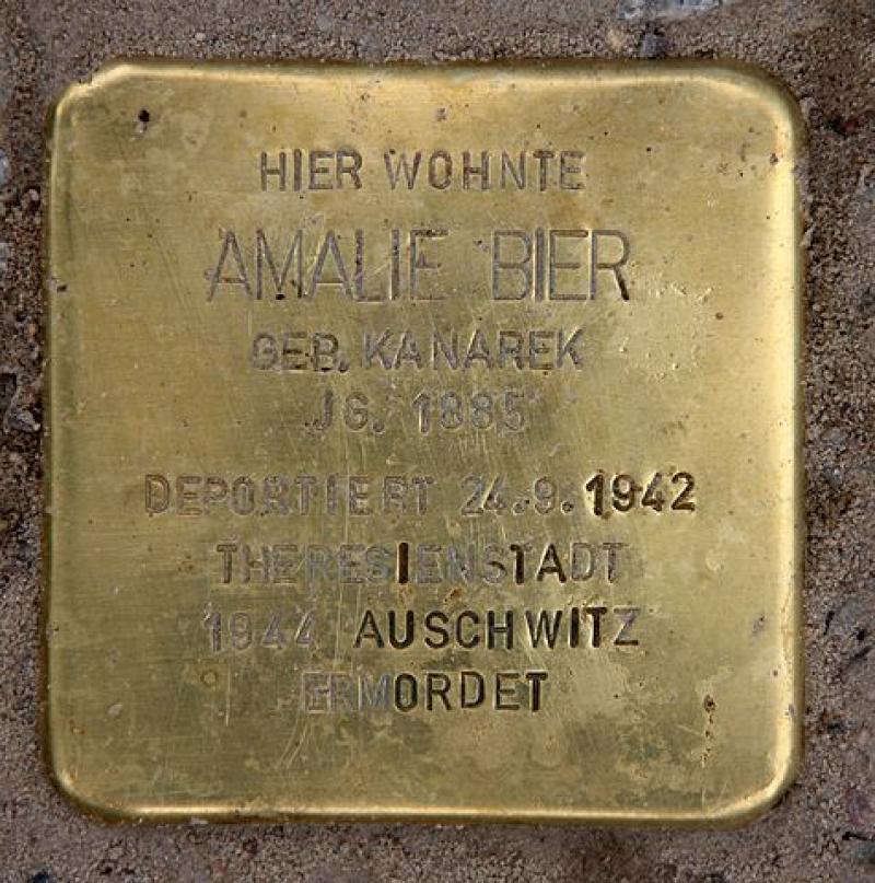 Stolperstein für Amalie Bier
