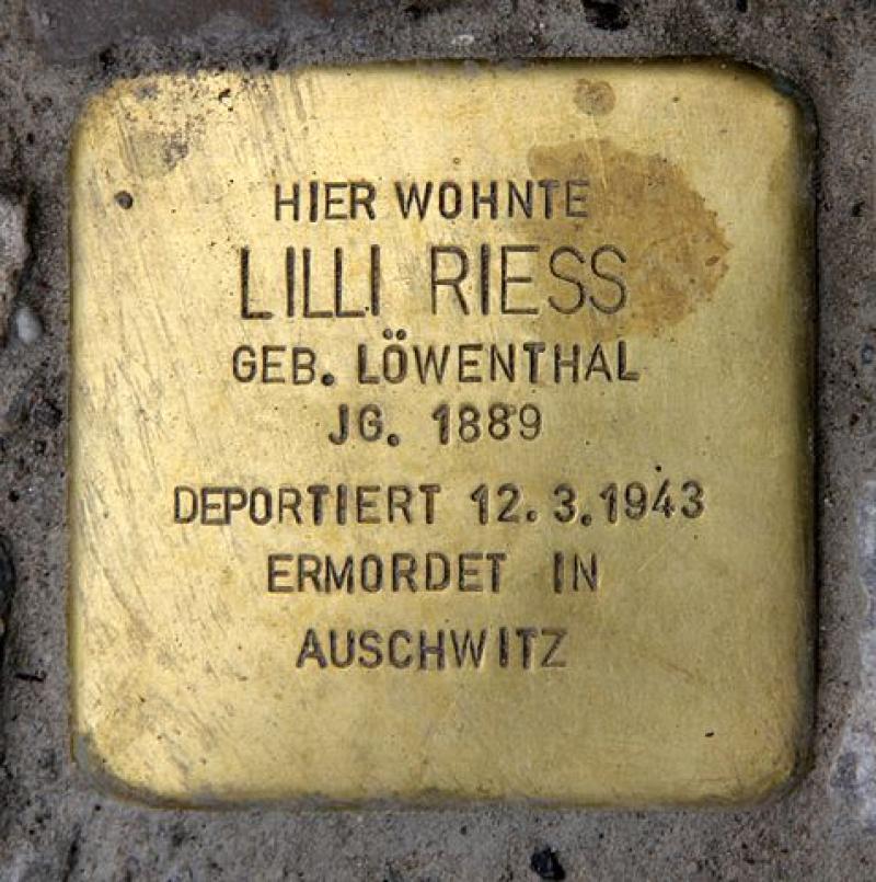 Stolperstein für Lilli Riess