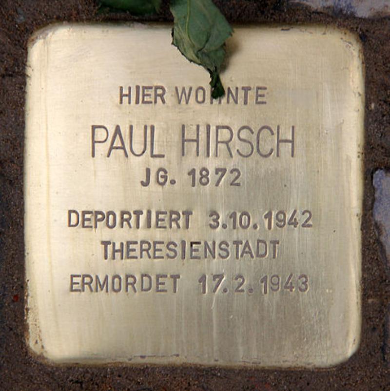 Stolperstein für Paul Hirsch