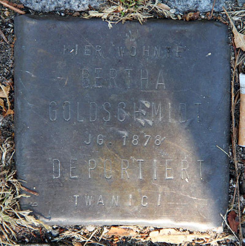 Stolperstein für Bertha Goldschmidt