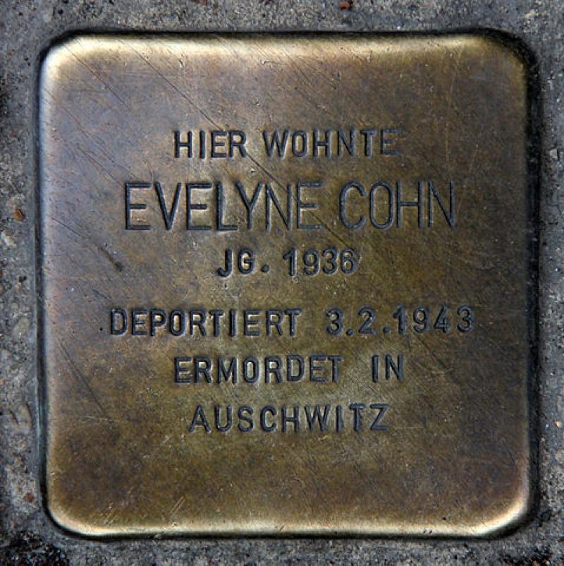 Stolperstein für Evelyne Cohn
