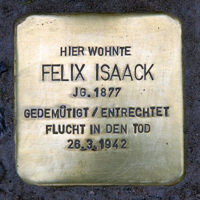 Stolperstein für Felix Isaack