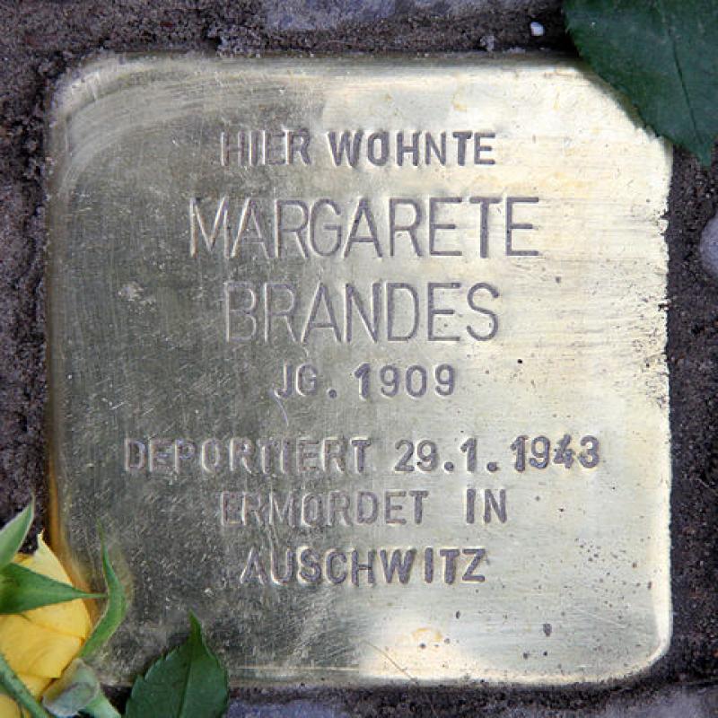 Stolperstein für Margarete Brandes