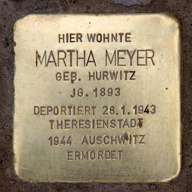 Stolperstein für Martha Meyer
