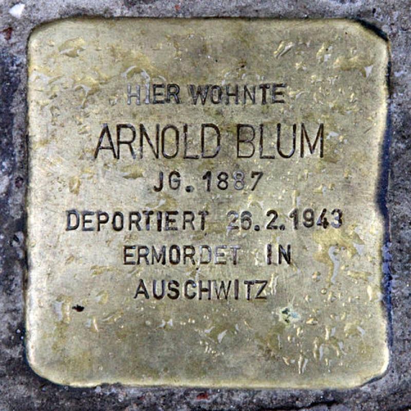 Stolperstein für Arnold Blum
