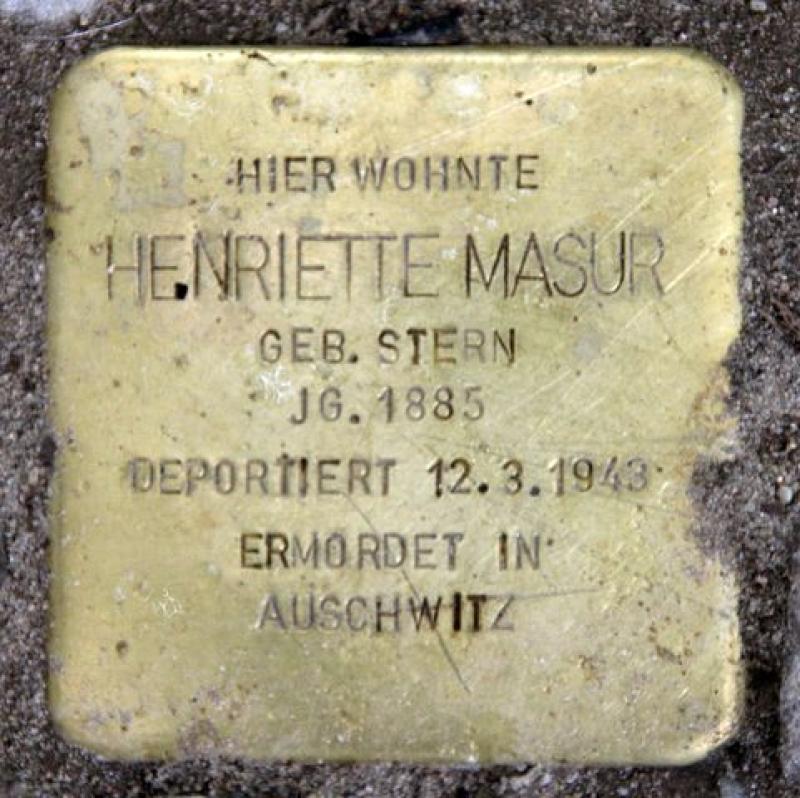 Stolperstein für Henriette Masur
