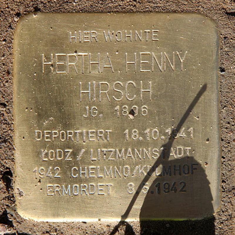 Stolperstein für Hertha Henny Hirsch