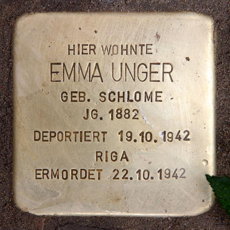 Stolperstein für Emma Unger