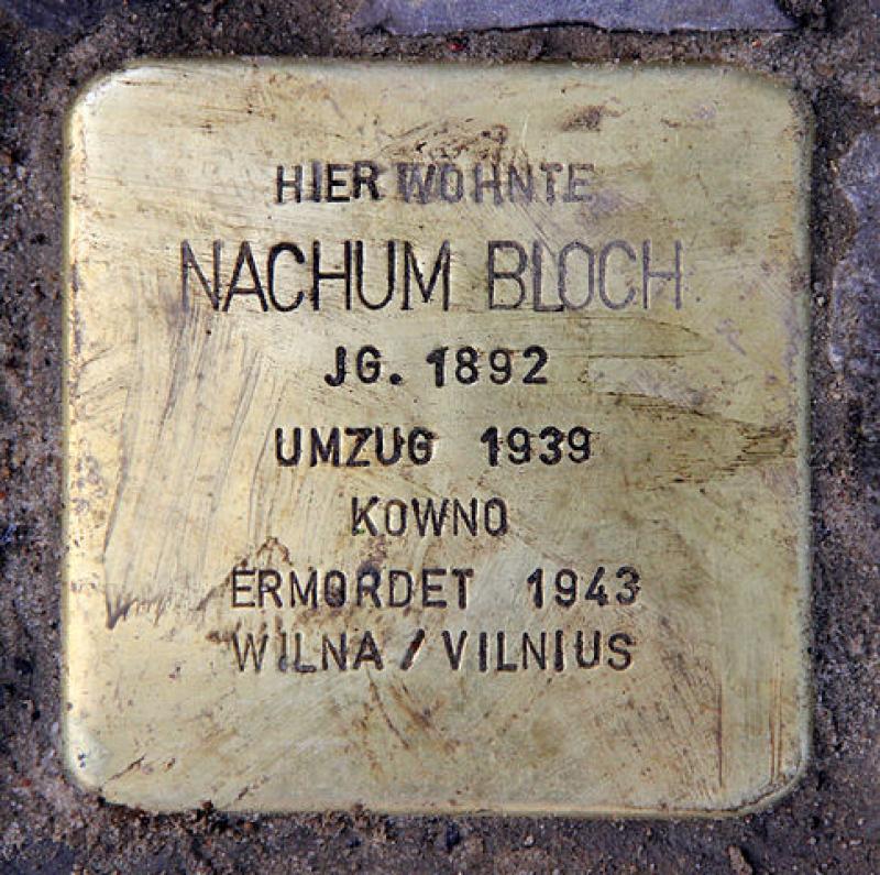 Stolperstein für Nachum Bloch