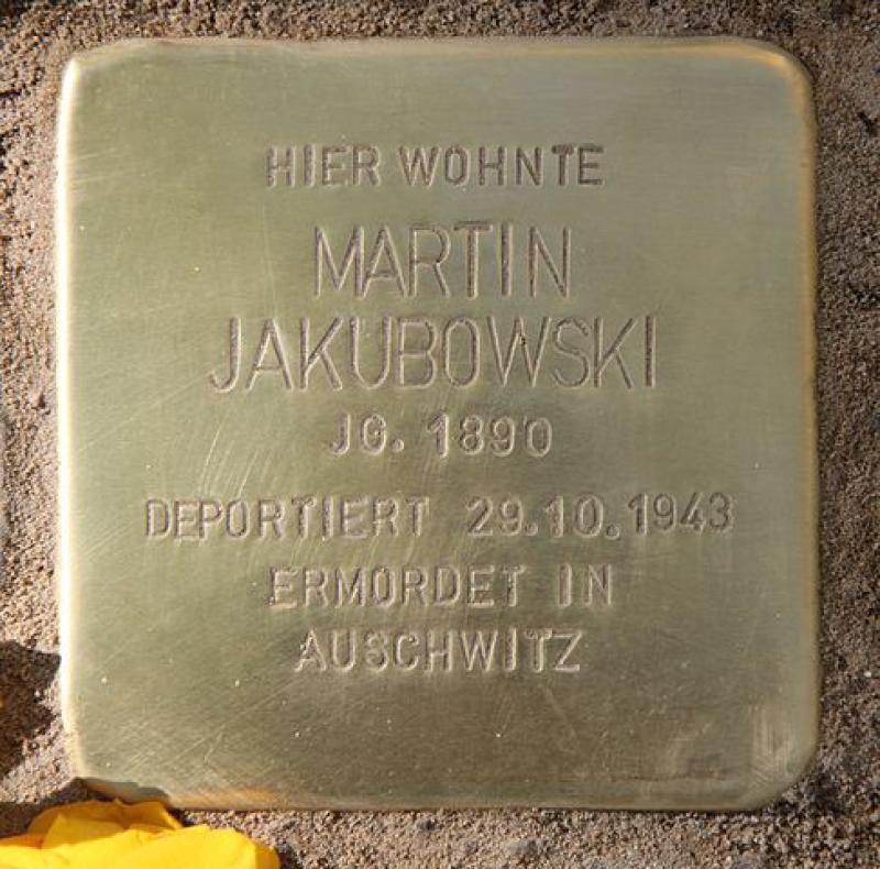 Stolperstein für Martin Jakubowski © OTFW