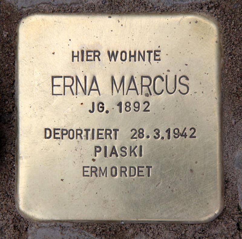 Stolperstein für Erna Marcus
