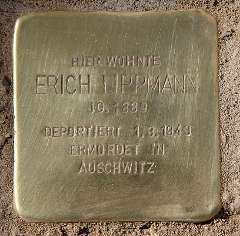 Stolperstein für Erich Lippmann © OTFW