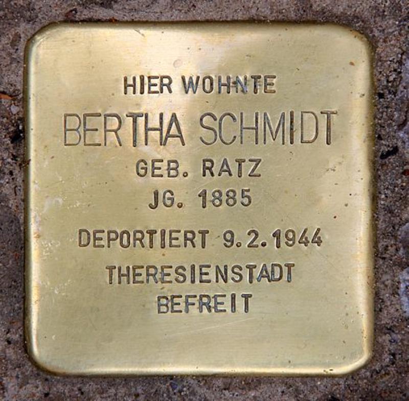 Stolperstein für Bertha Schmidt 