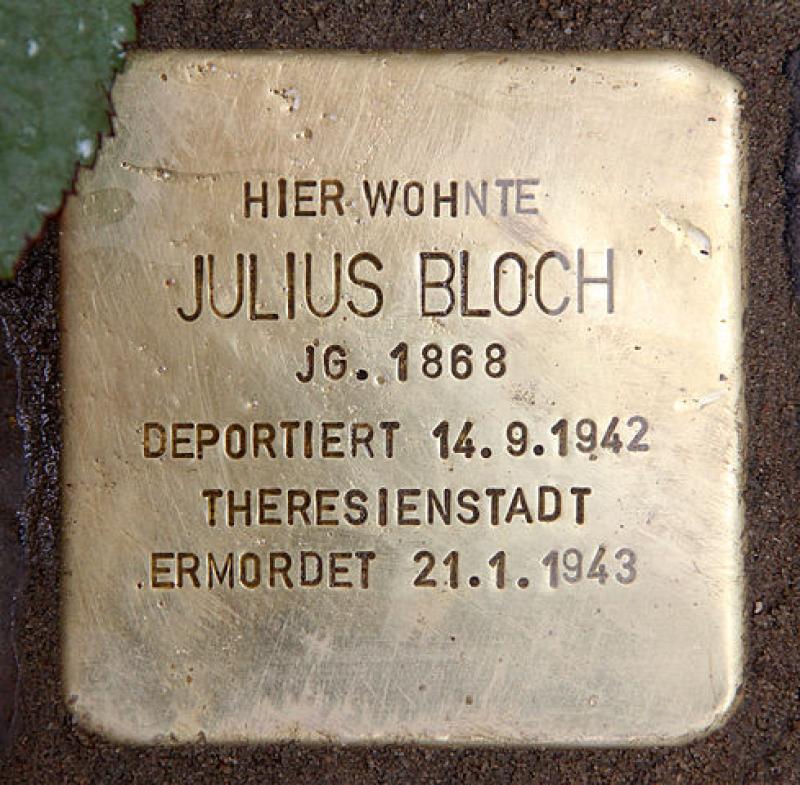 Stolperstein für Julius Bloch