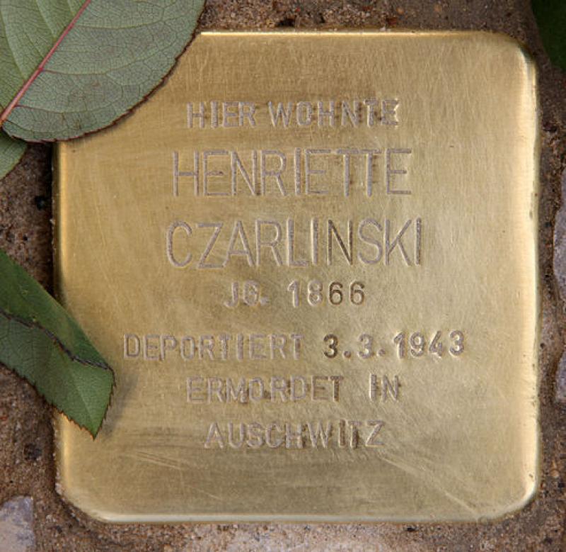 Stolperstein für Henriette Czarlinski