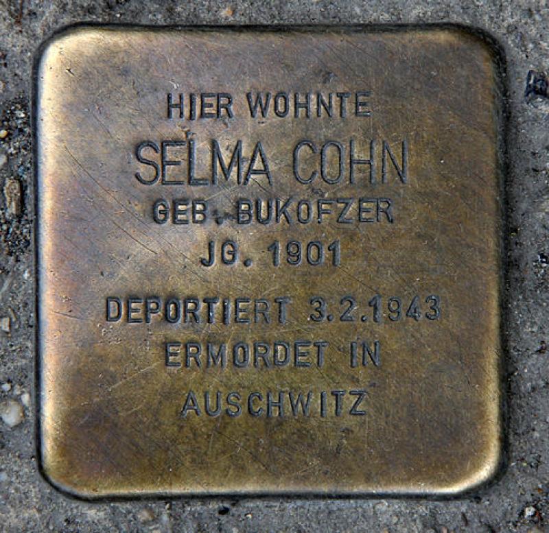Stolperstein für Selma Cohn