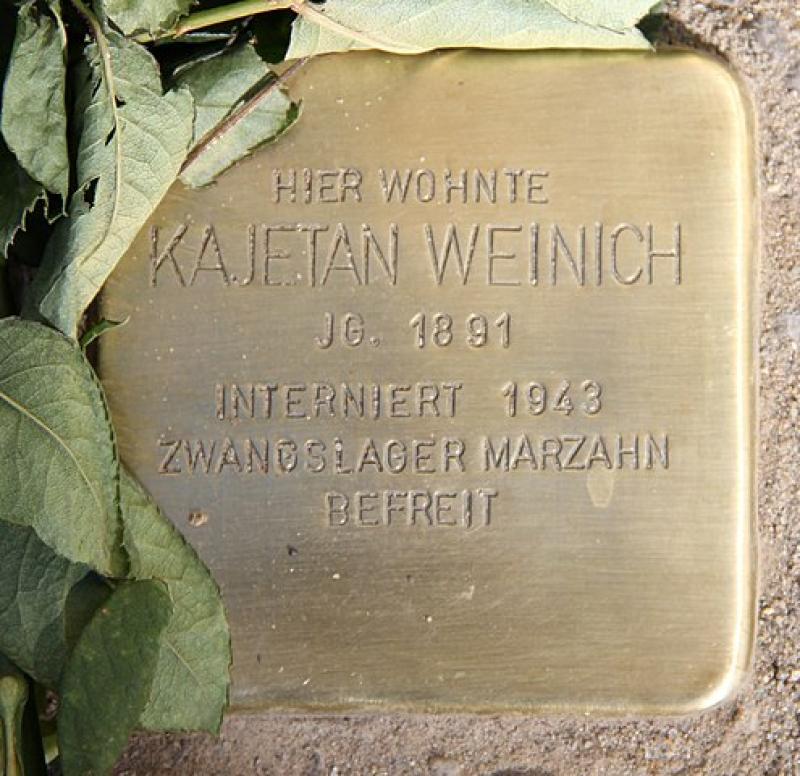 Stolperstein für Kajetan Weinich © OTFW