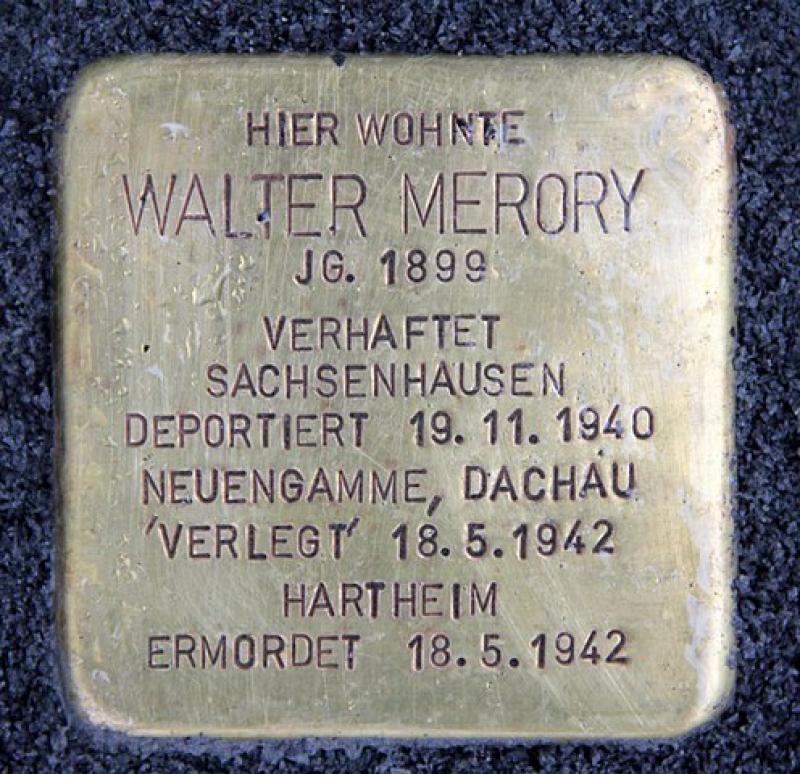 Stolperstein für Walter Merory  © OTFW