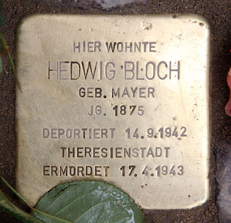 Stolperstein für Hedwig Bloch