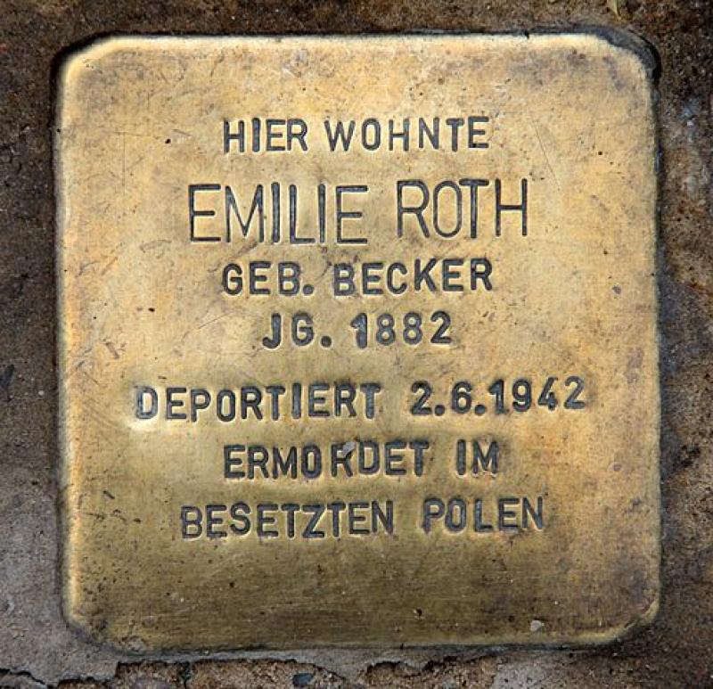 Stolperstein für Emilie Roth