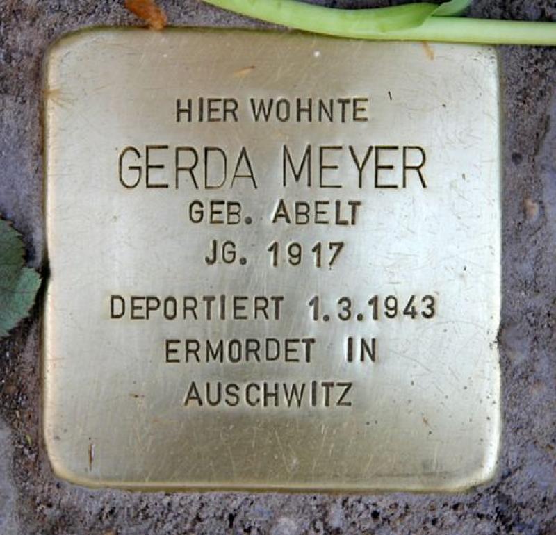 Stolperstein für Gerda Meyer © OTFW
