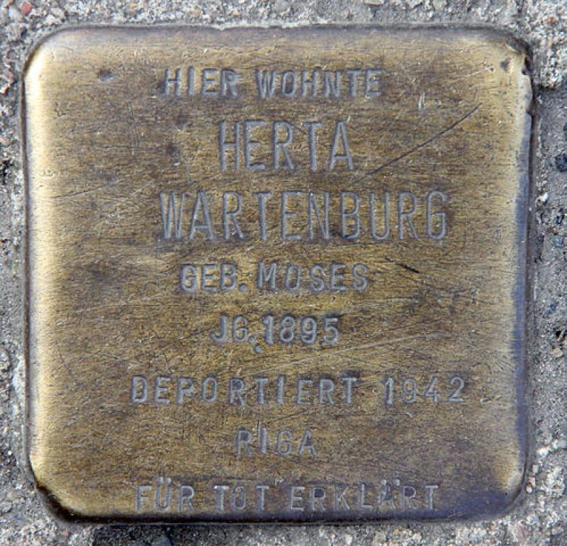 Stolperstein für Herta Wartenburg © OTFW