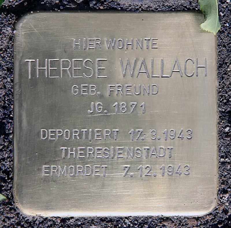 Stolperstein für Therese Wallach