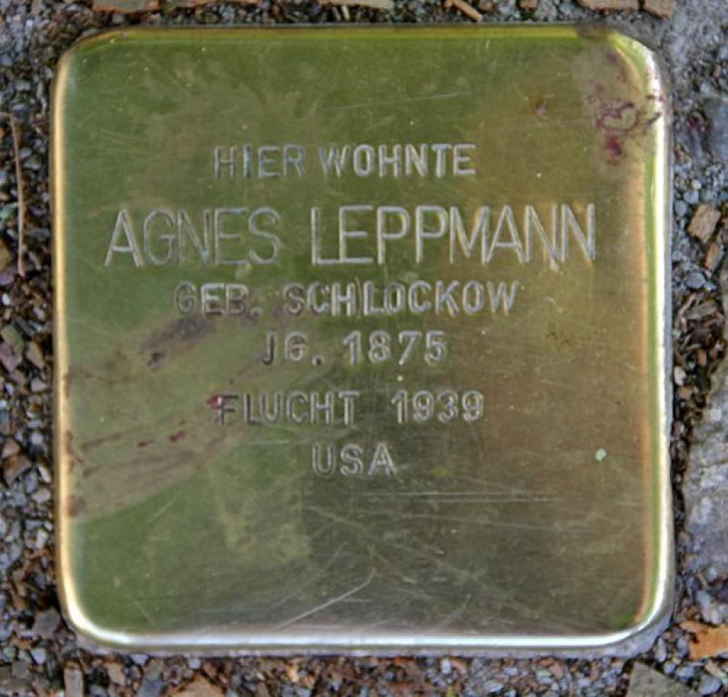Stolperstein für Agnes Leppmann © OTFW