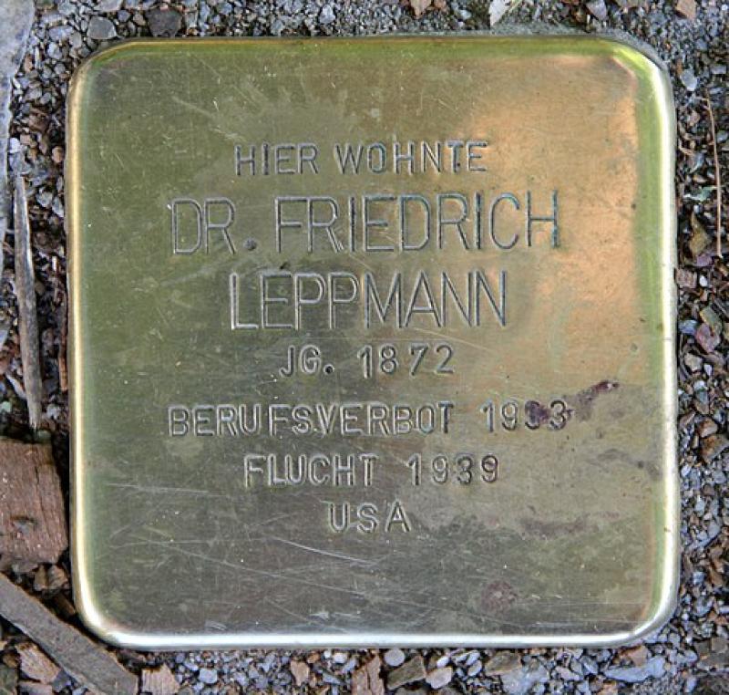 Stolperstein für Friedrich Leppmann © OTFW