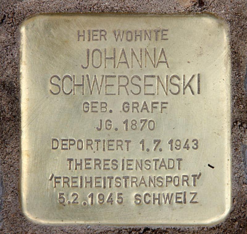 Stolperstein für Johanna Schwersenski