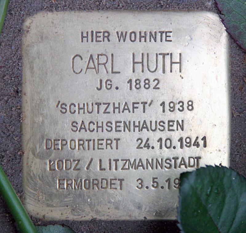 Stolperstein für Carl Huth