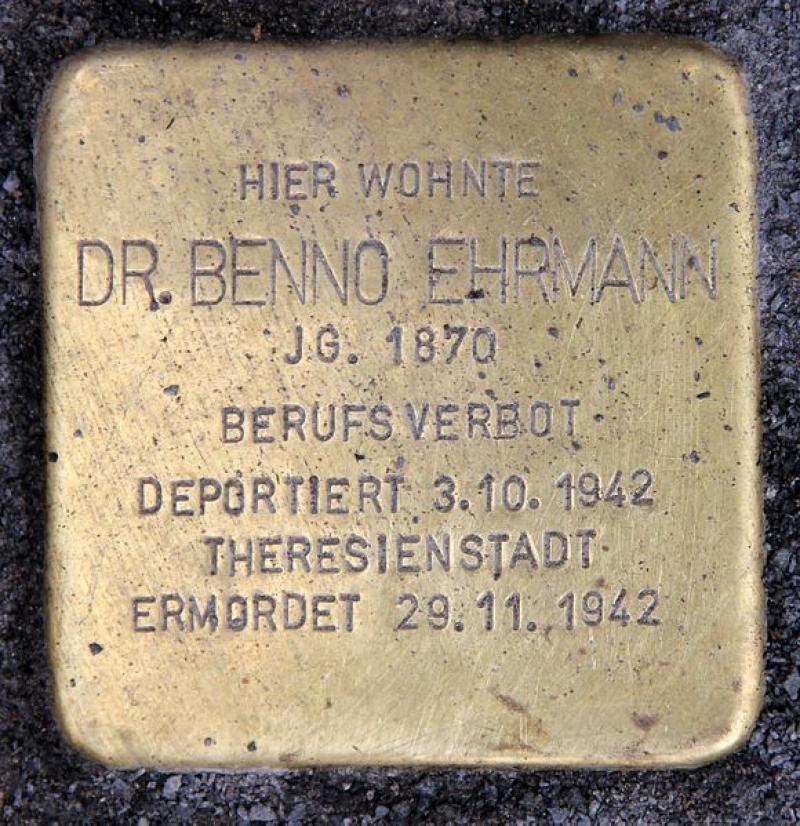 Stolperstein für Benno Ehrmann © OTFW